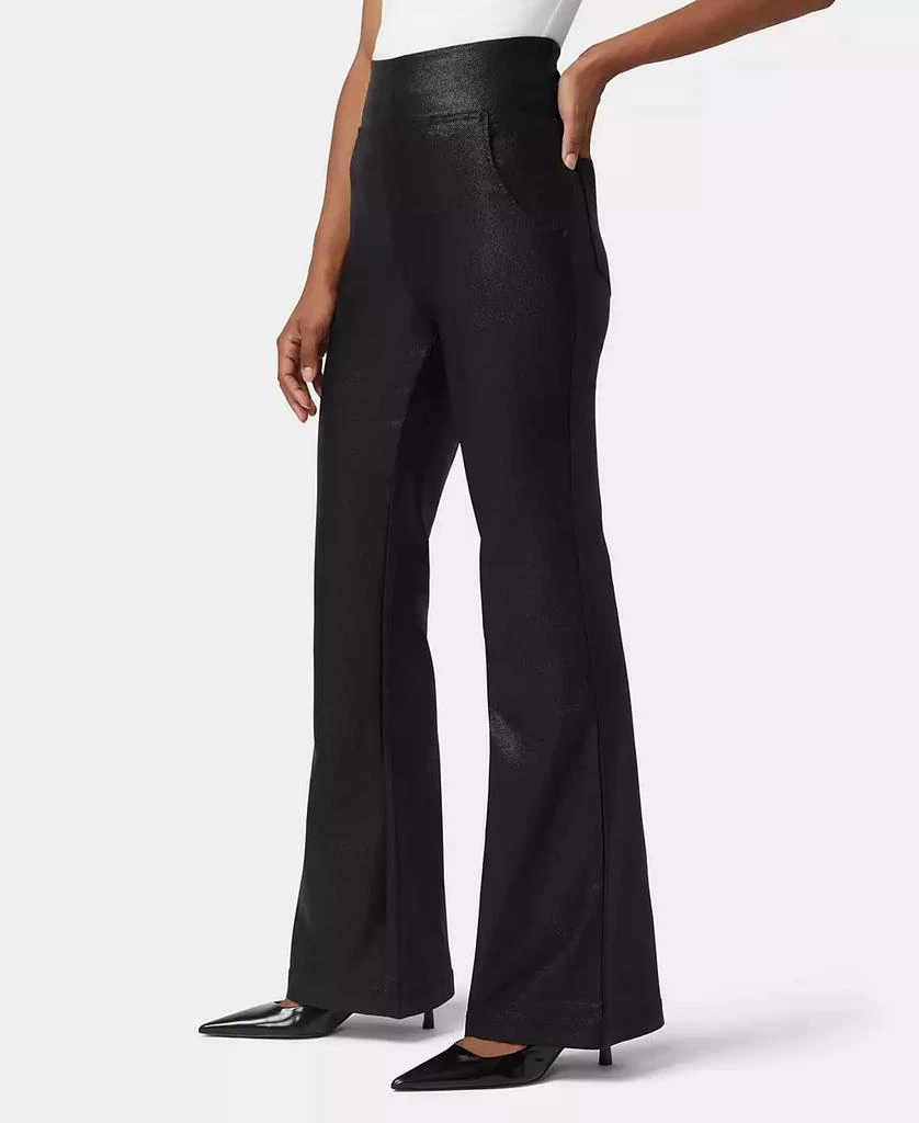 Hue Women's High Rise Shimmer Flare Leggings Pants 3