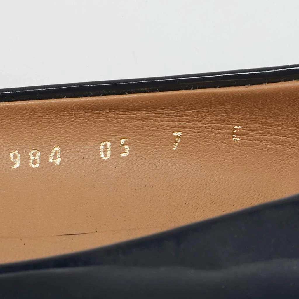 Salvatore Ferragamo Salvatore Ferragamo Navy Blue Patent Leather Varina Ballet Flats Size 37.5 8