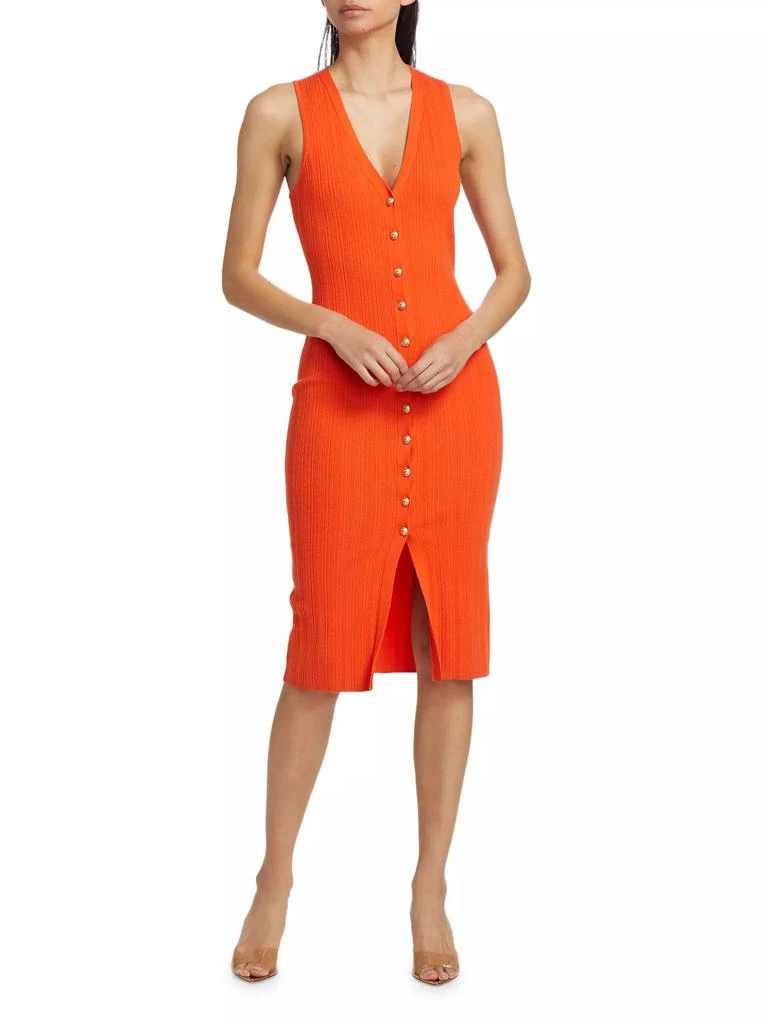 L'Agence Domino Ribbed Body-Con Dress 3