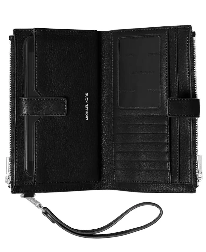 Michael Kors Adele Double-Zip Pebble Leather Phone Wristlet 2