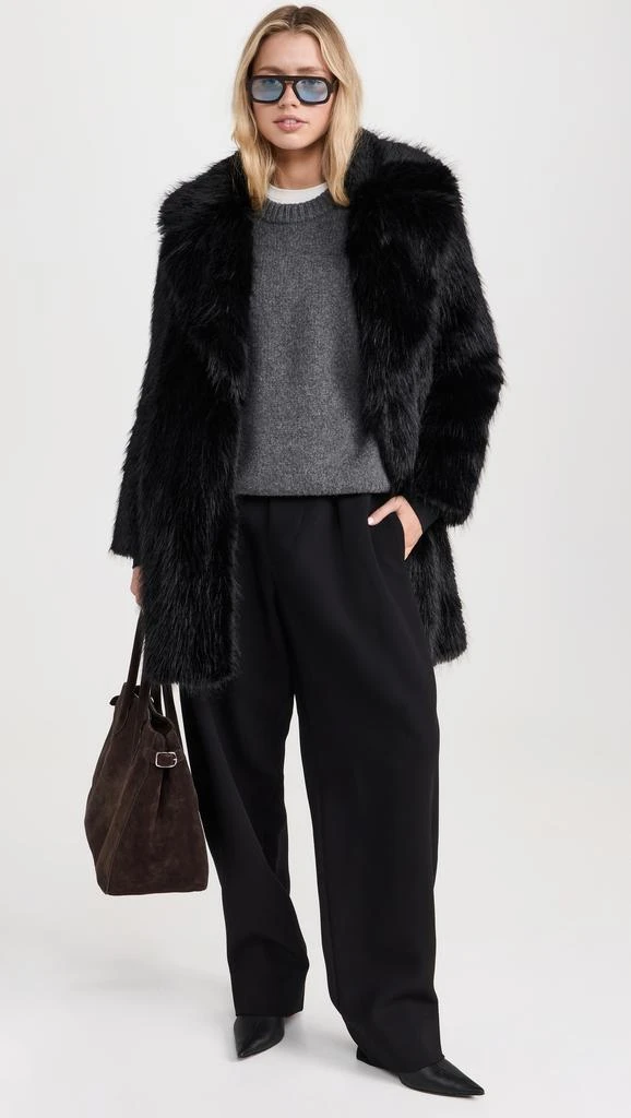 SAM Faux Fur Mid Coat 4