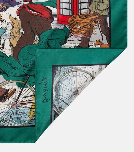 Burberry Printed silk twill scarf 5