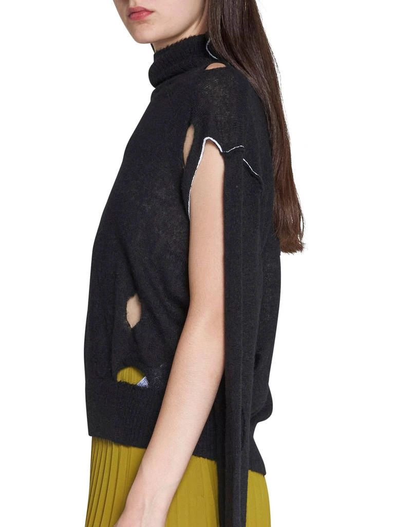 MAISON MARGIELA MM6 Maison Margiela Distressed Turtleneck Knitted Sweater 4