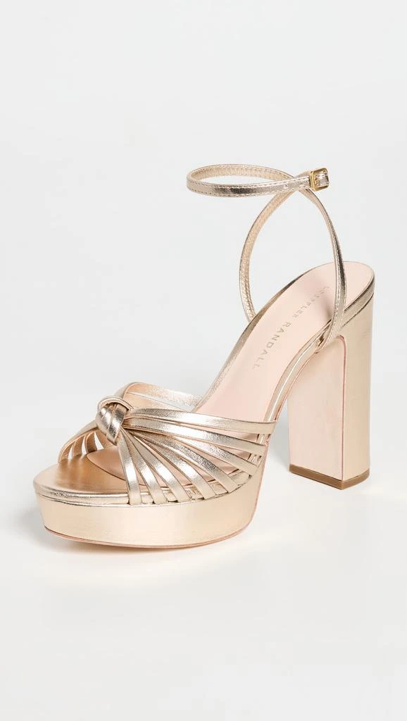 Loeffler Randall Rivka Leather Knot Platform Sandals 1