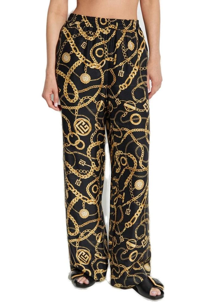 Balmain Balmain Chains Patterned Flowing Printed Trousers 2
