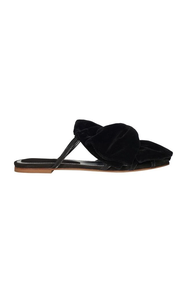 JOHANNA ORTIZ Johanna Ortiz - The Sumerians Velvet-Leather Flats - Black - IT 36 - Moda Operandi 1