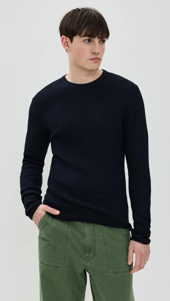 Billy Reid Mini Waffle Crew Sweater 1