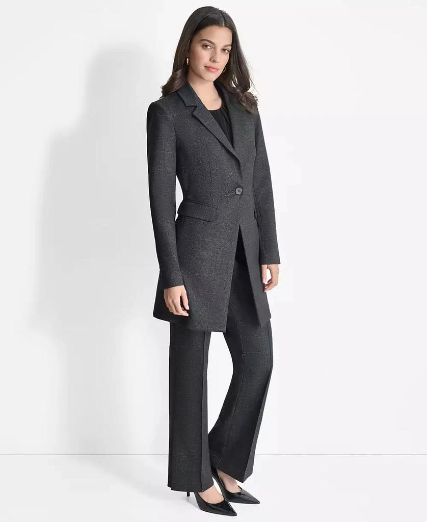 DKNY Women's One-Button Long Blazer 4