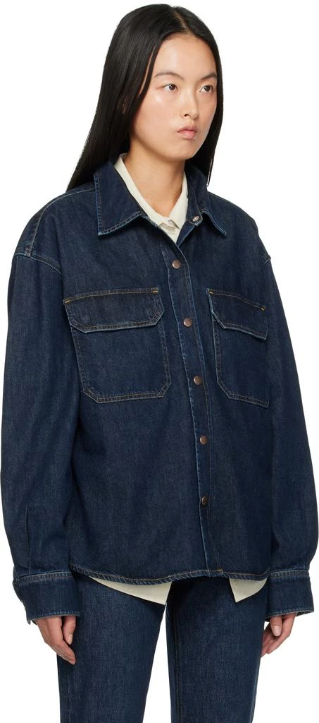 AGOLDE Navy Gwen Slice Denim Shirt 2