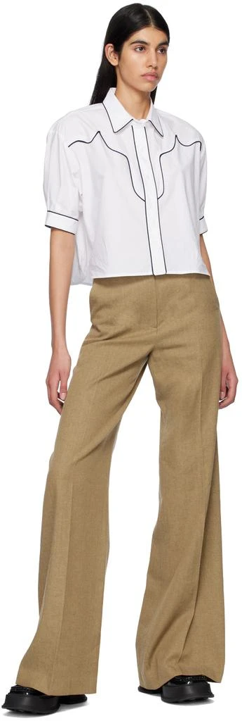 pushBUTTON Brown Wide-Legs Trousers 4