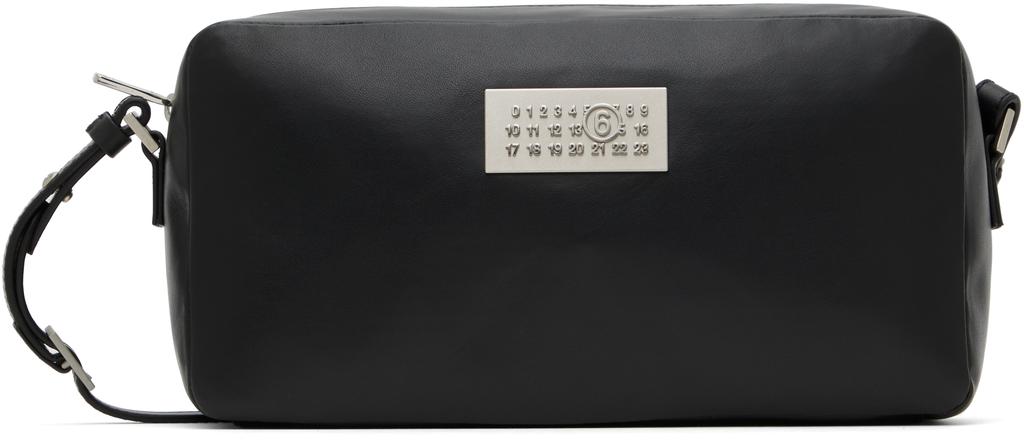 【MM6】Numbers-Patch Zipped Crossbody Bag MM6 Maison Margiela numbers-patch Cross Body Bag | Black