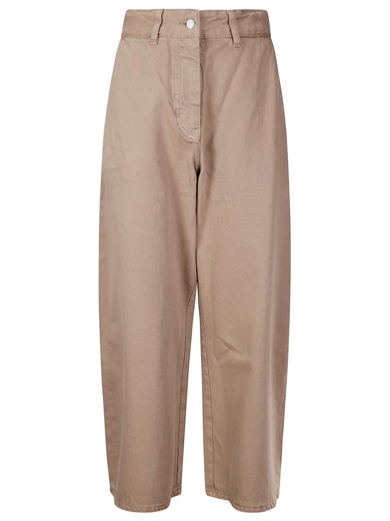 Studio Nicholson Studio Nicholson Logo Patch Cropped Wide-Leg Jeans