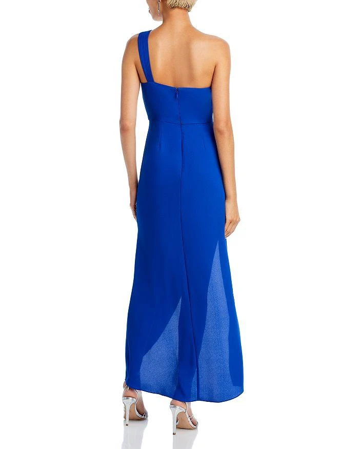 BCBG One Shoulder Faux Wrap Dress 3