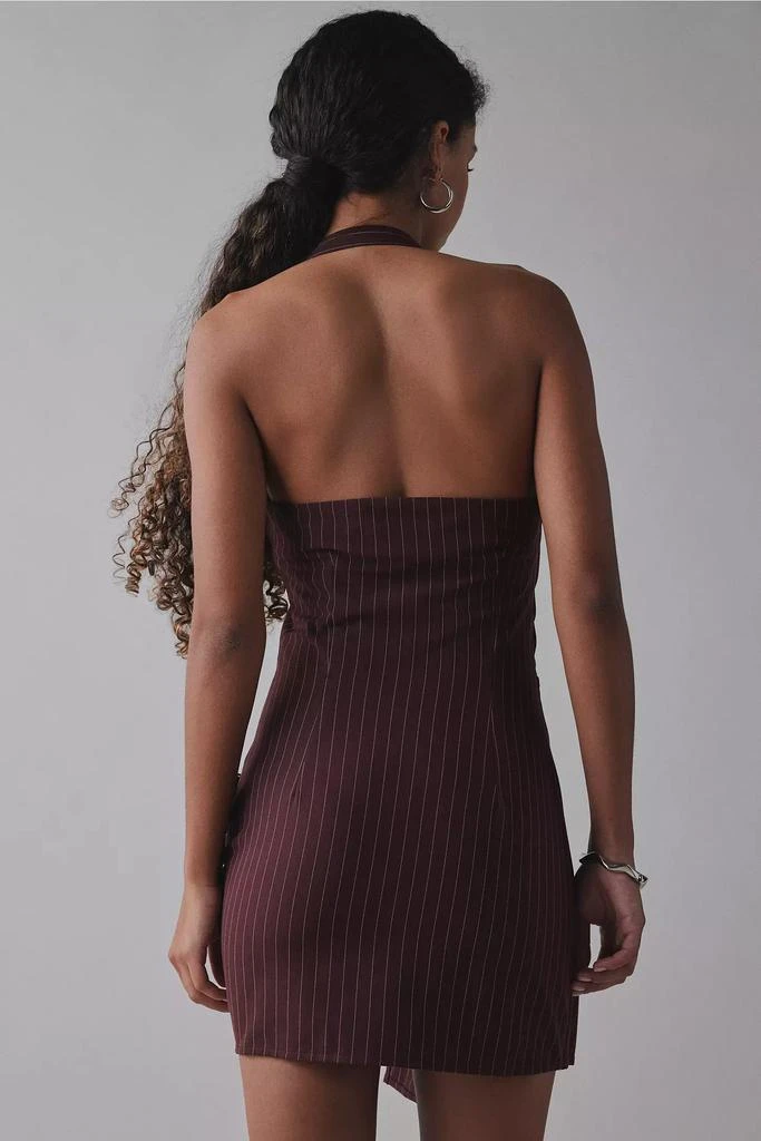 The Ragged Priest The Ragged Priest Bobbi Pinstripe Asymmetric Mini Dress 4