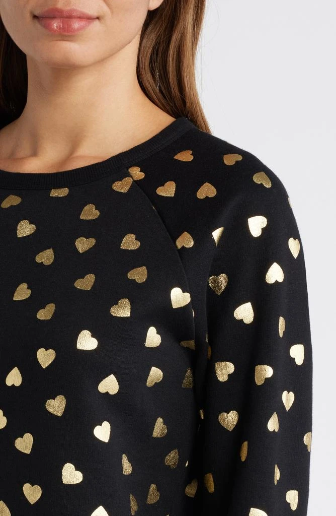 Caslon Heart Foil Print Graphic Sweatshirt 4