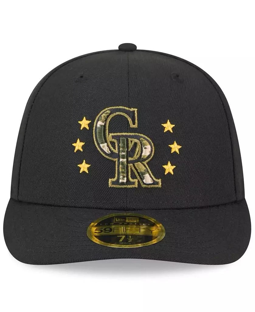 New Era Men's Black Colorado Rockies 2024 Armed Forces Day Low Profile 59FIFTY Fitted Hat 3
