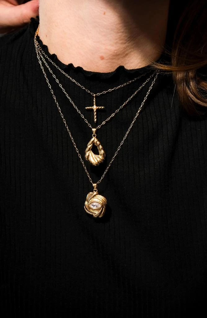 Sterling Forever Anas Cultured Pearl Cross Pendant Necklace 2