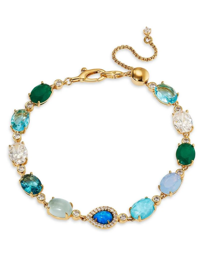 Nadri Blue Lagoon Mixed Stone Flex Bracelet in 18K Gold Plated 1