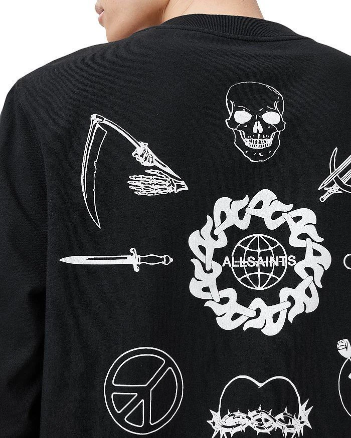 ALL SAINTS Orbital Graphic Print Long Sleeve Tee 7