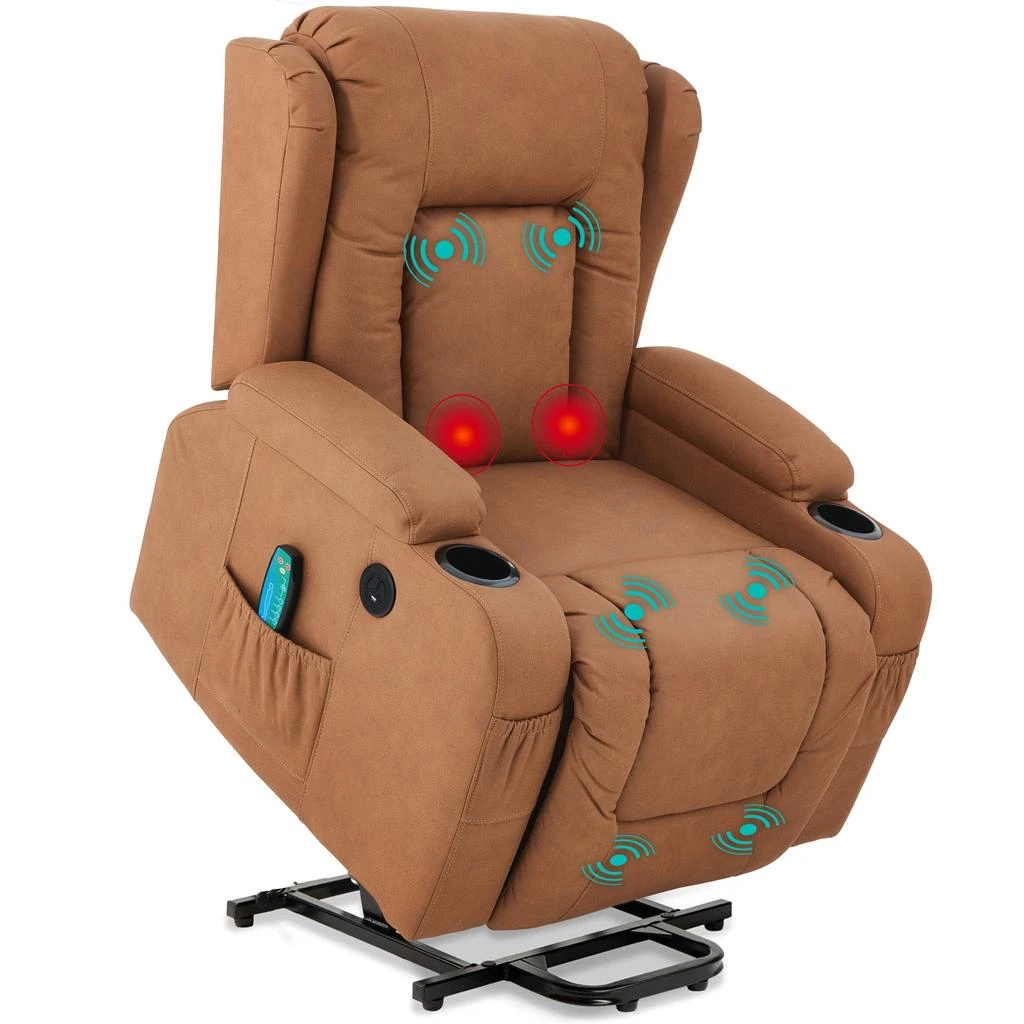 Best Choice Products Electric Power Lift Recliner Massage Chair Furniture w/ USB Port, Heat, Cupholders 11