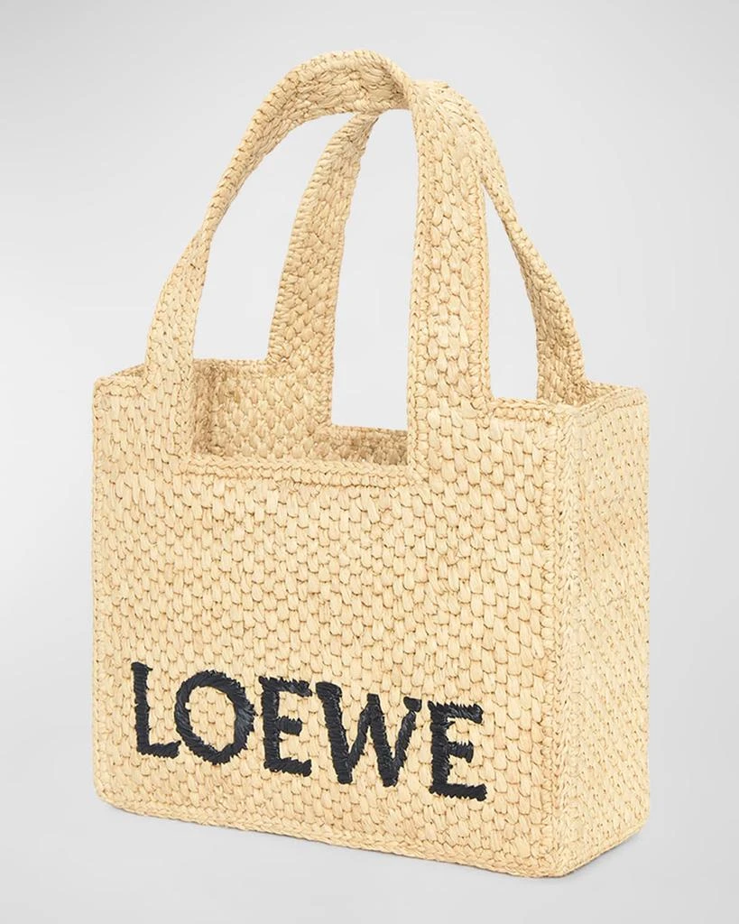 Loewe x Paula’s Ibiza Font Logo Mini Tote Bag in Raffia 7