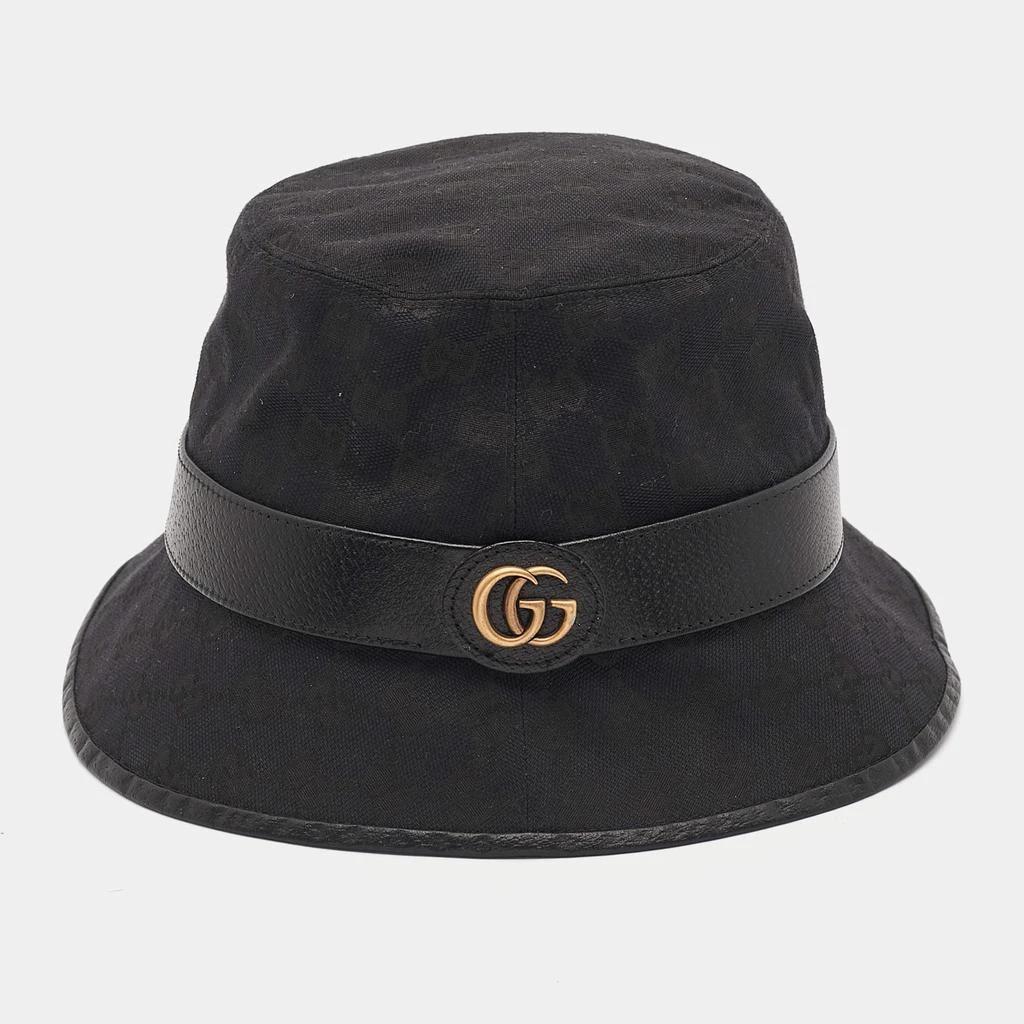 Gucci Gucci Black GG Supreme Canvas Bucket Hat M 1