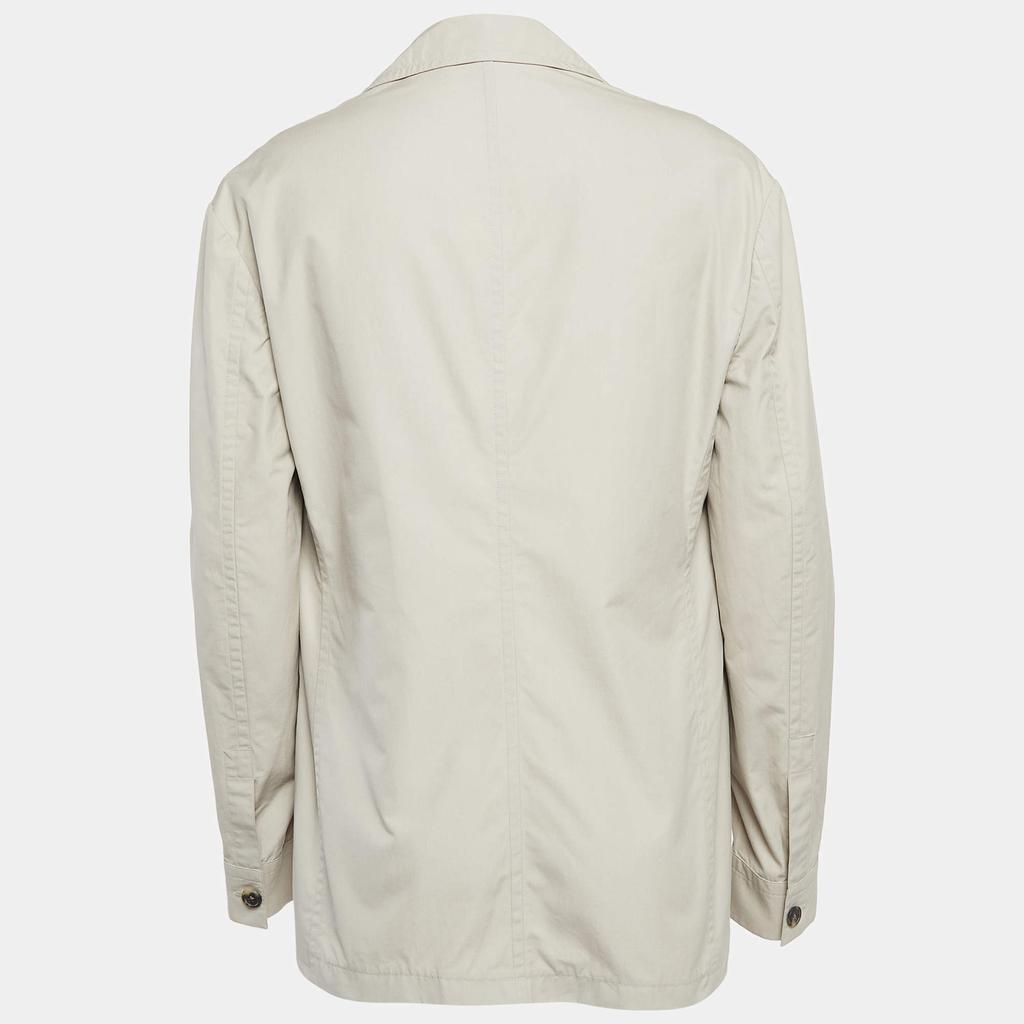Hermes Hermes Tan Khaki Poplin Button-Up Jacket M