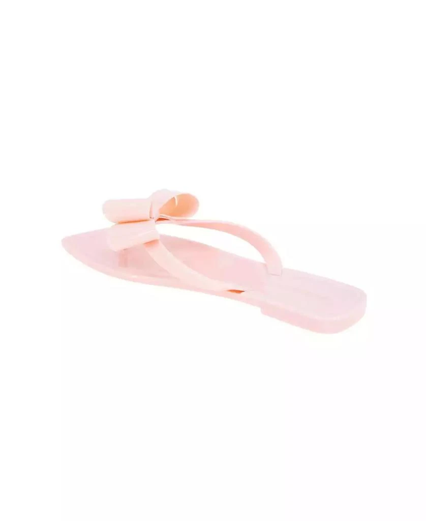 BCBG Women's Lima Bow Jelly Flat Sandals 7