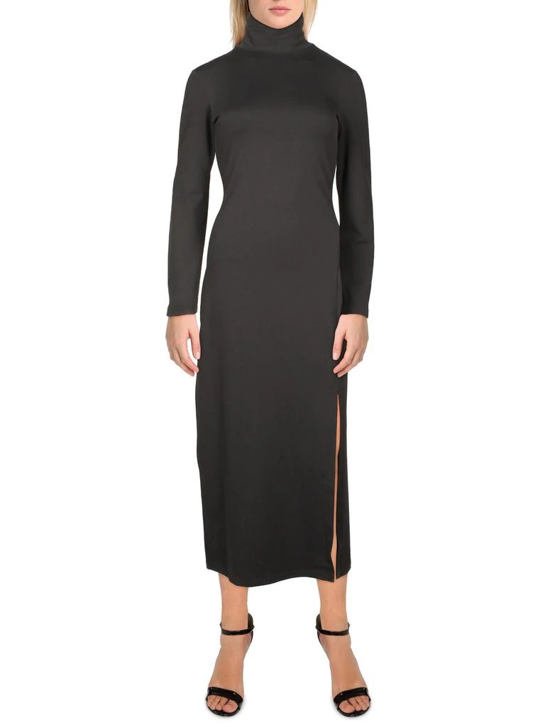 Susana Monaco Womens Knit Mock Neck Maxi Dress 1