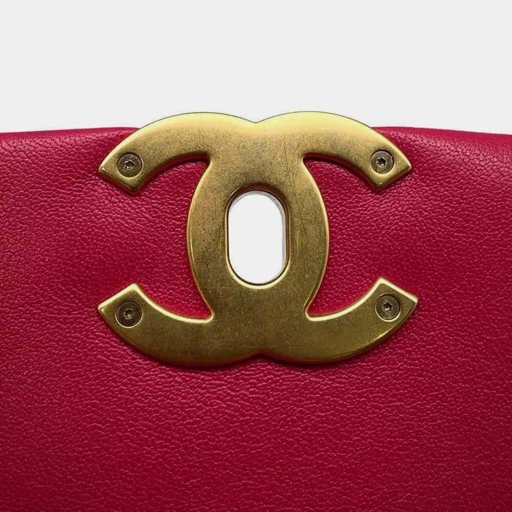 Chanel Chanel Pink Lambskin Leather 19 Flap Chain Shoulder Bag 7