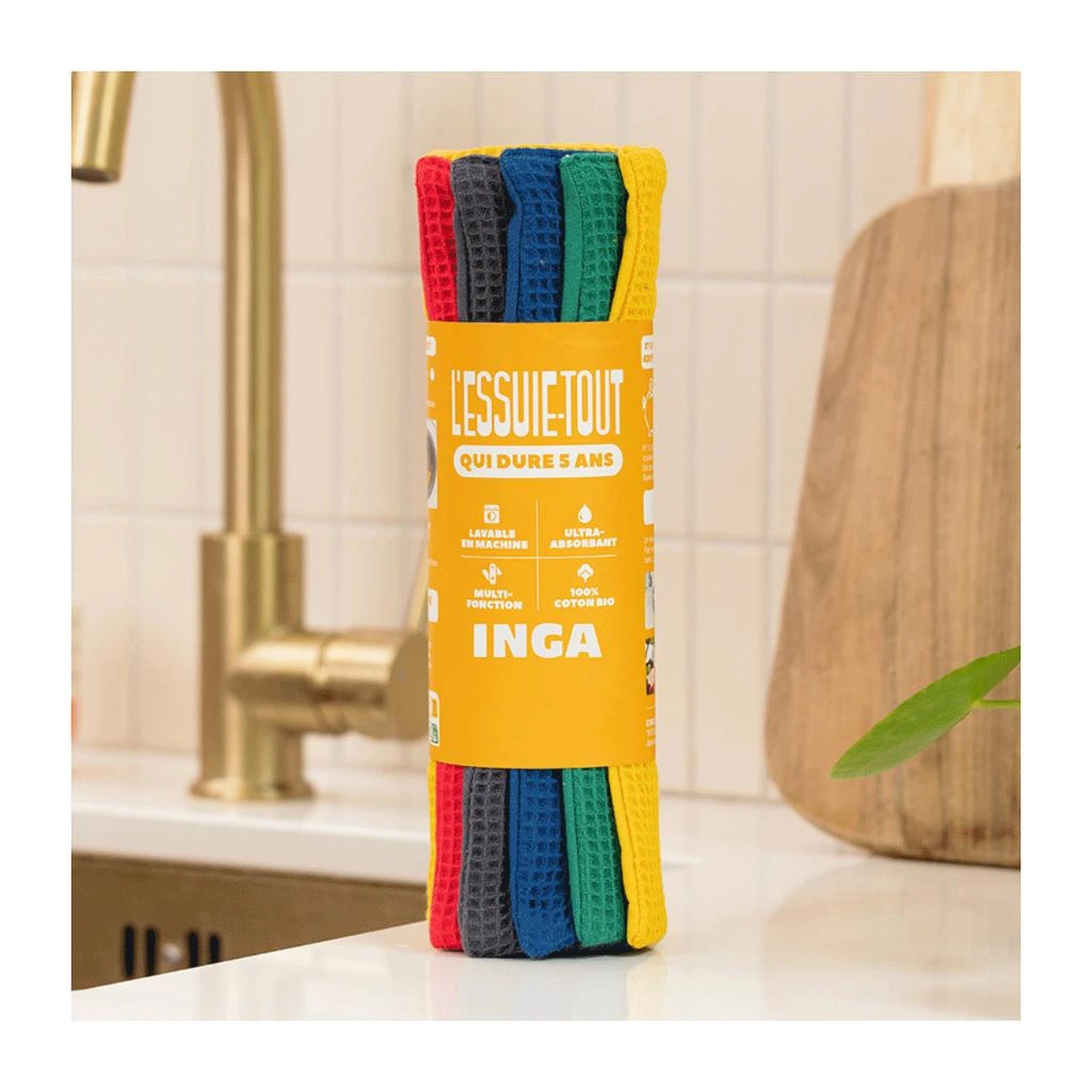 预计3周后发货 Inga Essuie-tout Lavable - 5 Couleurs 1