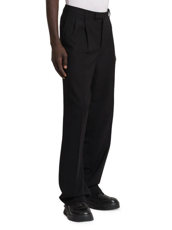Versace Virgin Wool Pleated Pants 3