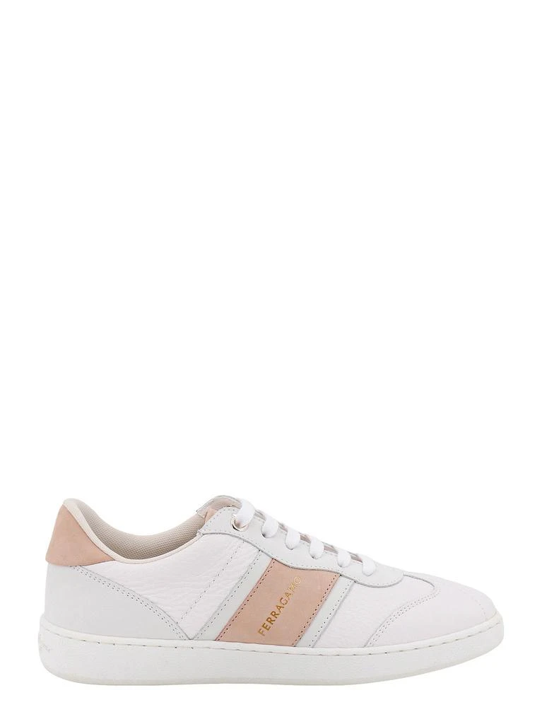 Ferragamo Leather sneakers with iconic logo on the side 1