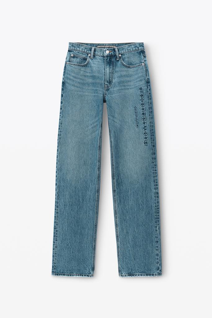 Alexander Wang EZ Mid Rise Jeans With Embossed Logo