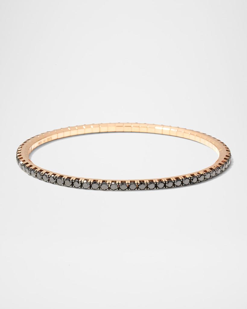 EXTENSIBLE 18K Rose Gold Stretch Tennis Bracelet with Black Diamonds