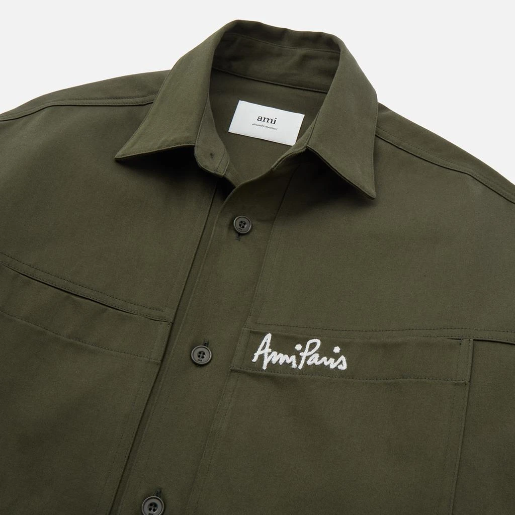 AMI Brushed Cotton-Canvas Overshirt 7