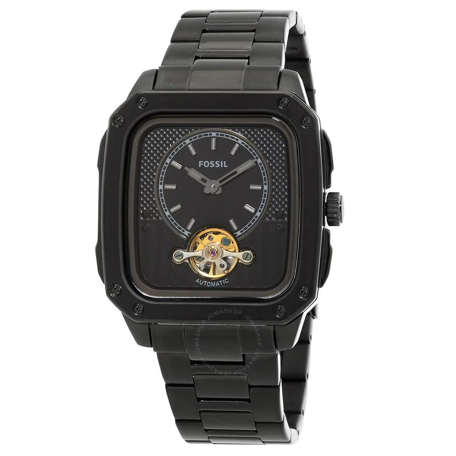 Fossil Inscription Automatic Black Dial Men's Watch ME3238 1