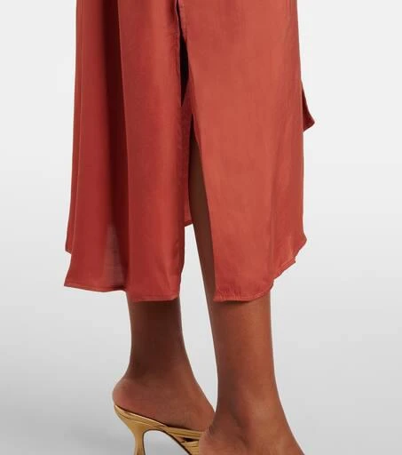 Velvet Laurel satin midi dress 6