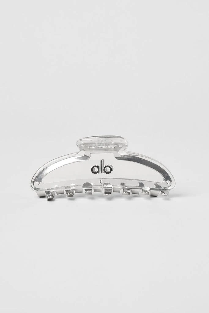 Alo Acrylic Illusion Claw Clip - Clear Acetate/Chrome 2