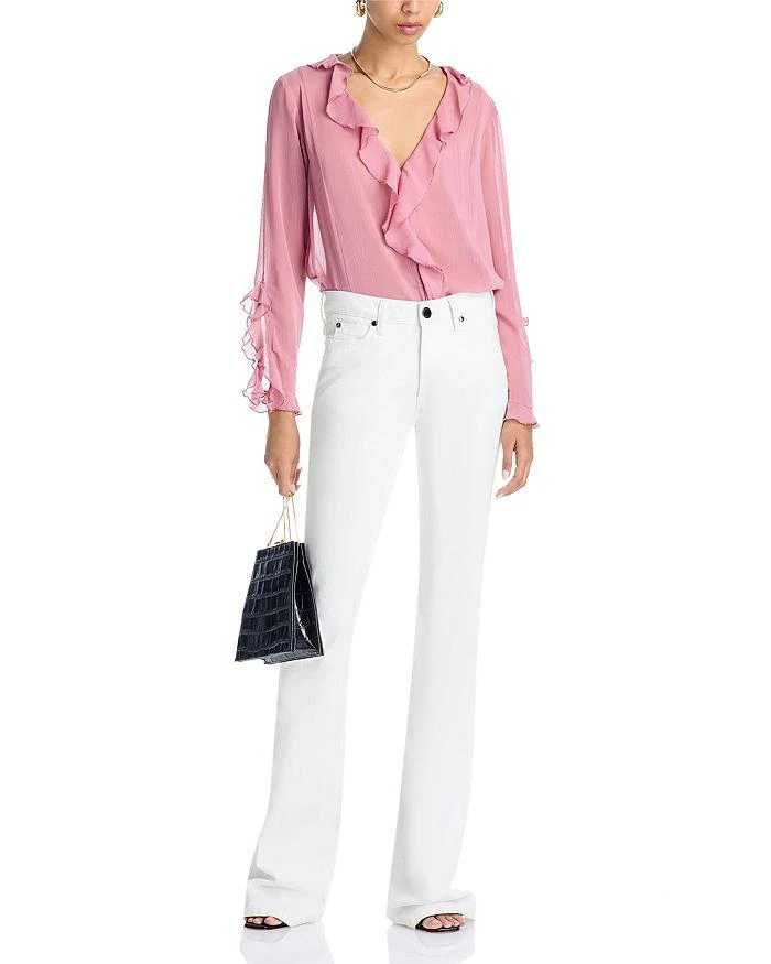 Lucy Paris V Neck Ruffle Top 2