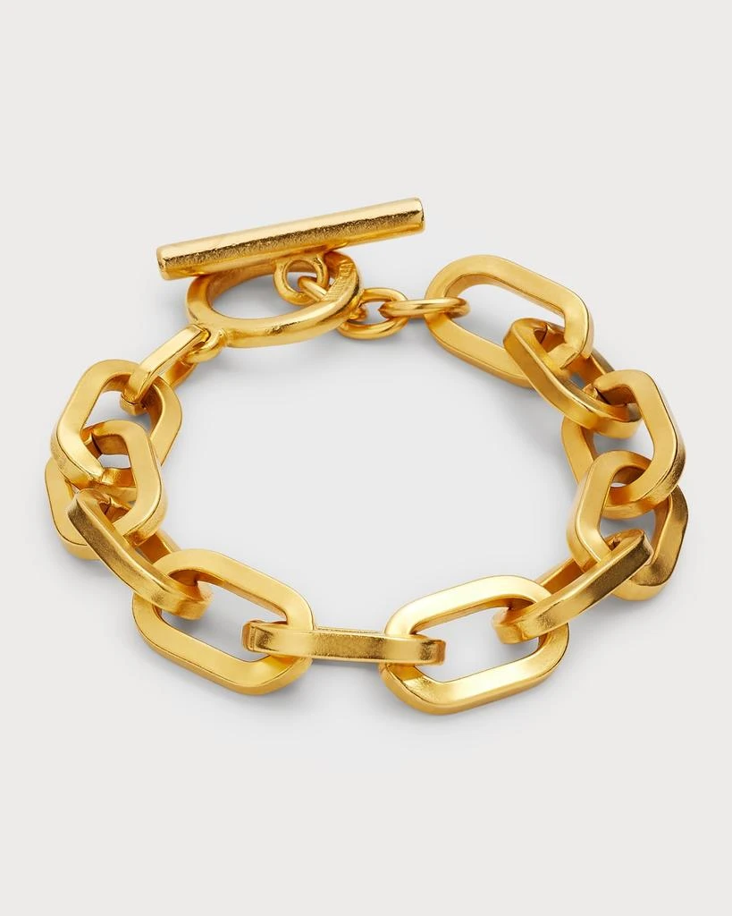 BEN-AMUN 24k Gold Electroplate Oval Link Chain Bracelet 3