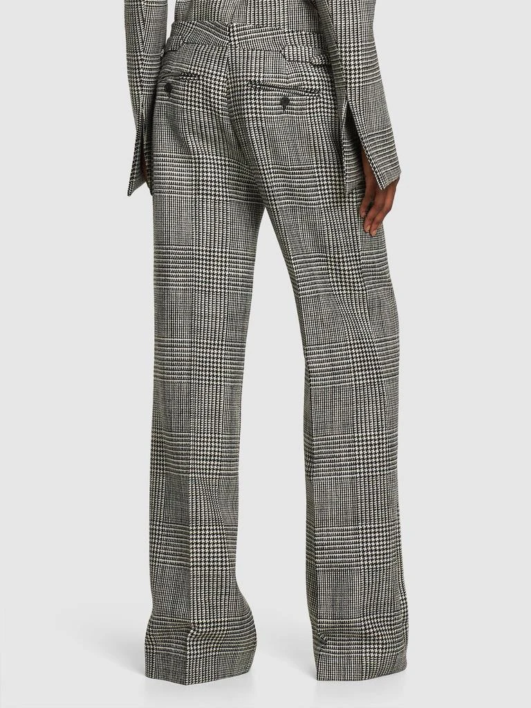 TOM FORD Prince Of Wales Wool Flared Pants 2