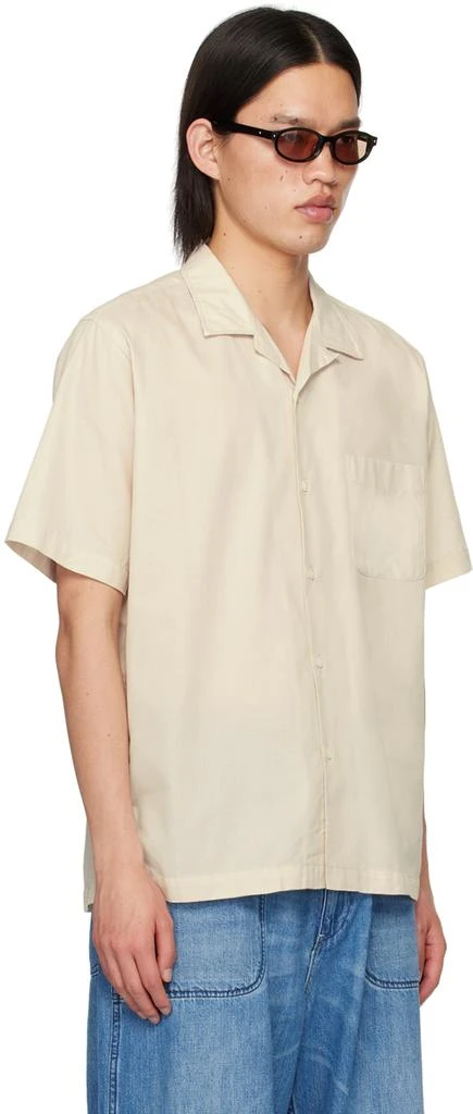 Nanamica Off-White Open Collar Shirt 2