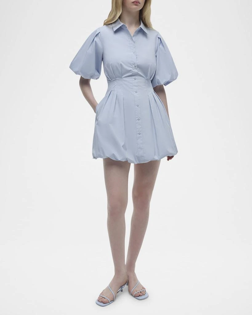 SIMKHAI Cleo Balloon Pintuck Mini Dress 6
