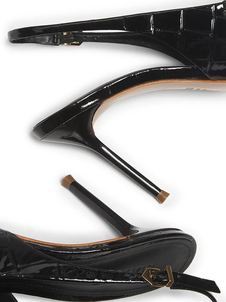 Schutz Paola 100MM Croc-Embossed Pumps 6