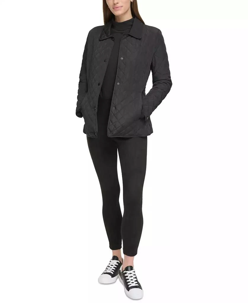 Calvin Klein Womens Collared Quilted Coat 2