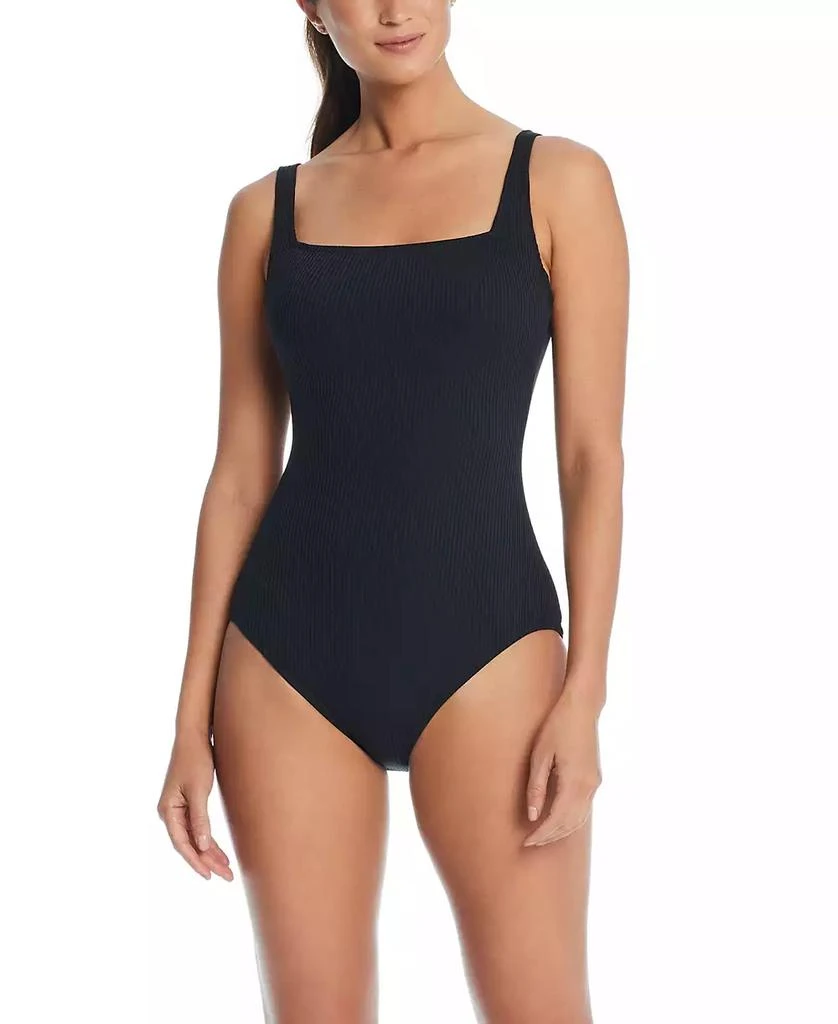 Bleu Rod Beattie Women's Walk The Line Square Neck Swimsuit 1