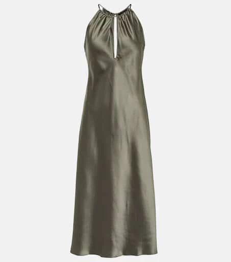 Nili Lotan Eglantine halterneck silk midi dress 1