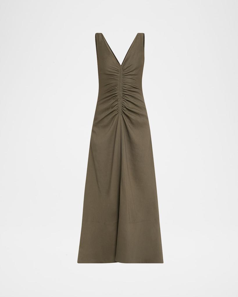 Proenza Schouler Remi Ruched Eco Stretch Flared Dress