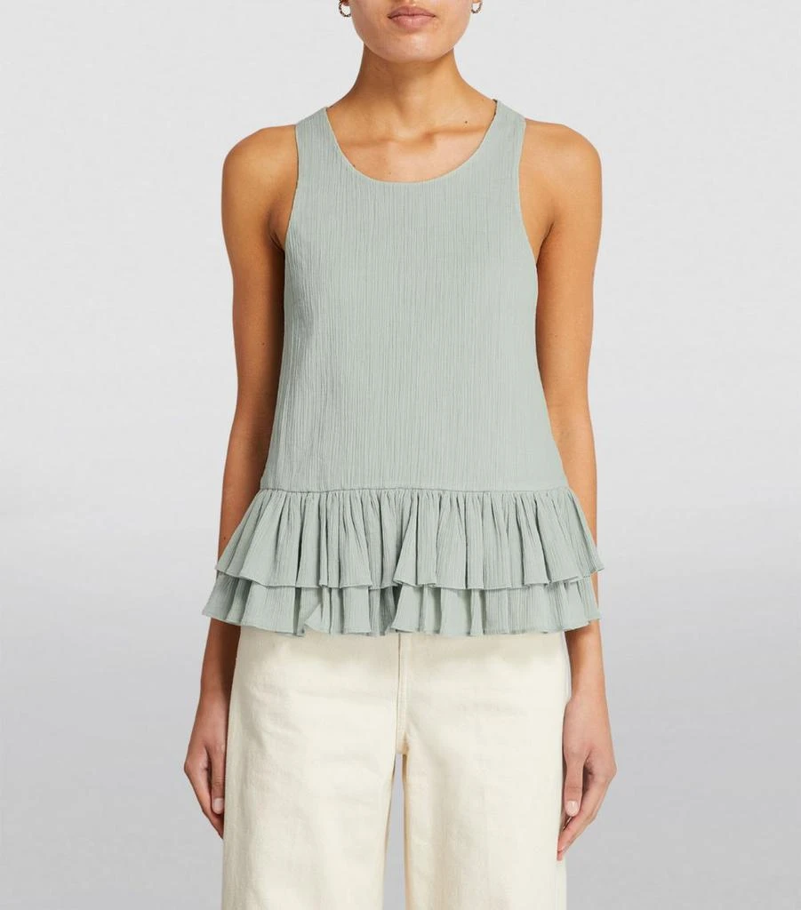 Claudie Pierlot Sleeveless Ruffle-Trim Top 3